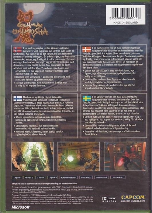 Genma Onimusha - XBOX (B Grade) (Genbrug)